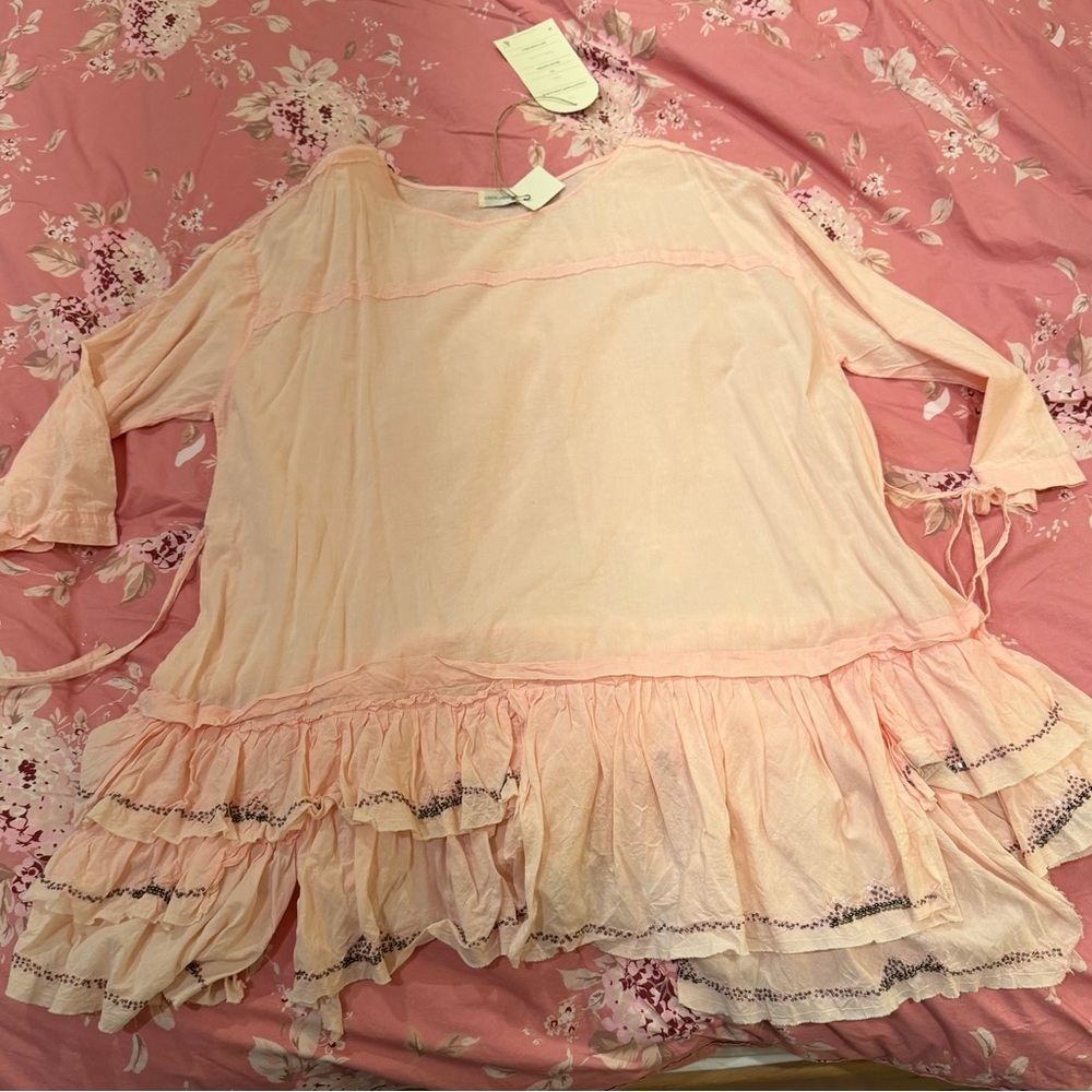 Krista Larson Staccato Shirt Long Sleeve (Sequins) Ballet Slipper CV - OS - NWT